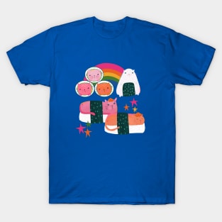 Sushi Cat Rainbow Rolls T-Shirt
